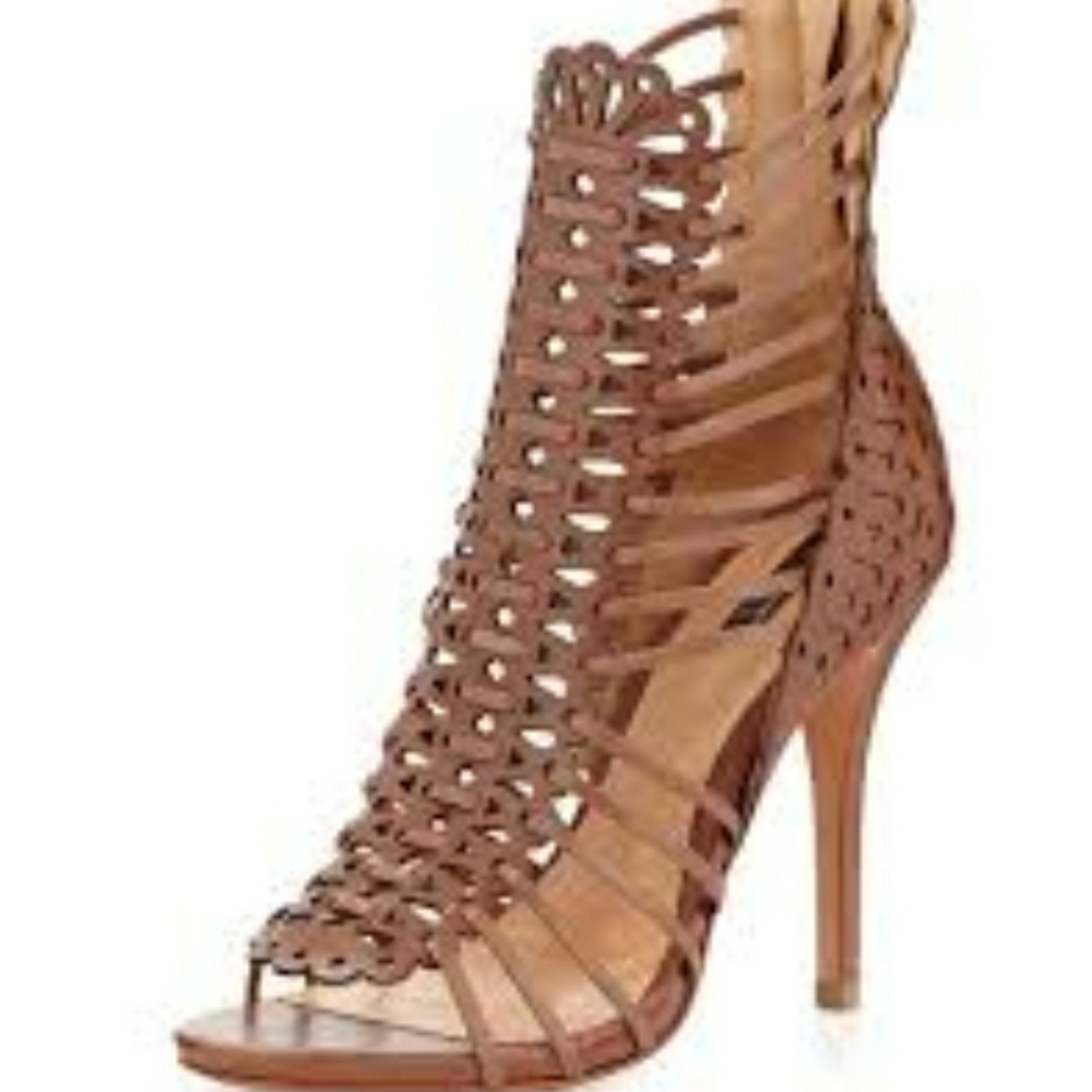 Schutz Floryane Laser Cut Cage Heels
